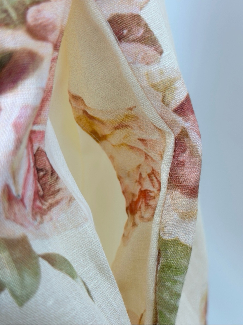 Zimmermann Cream Floral Bustier Midi Dress with Gold Chain Straps - Picture 6 of 9